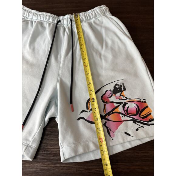 Air Jordan Shorts Men’s Small Nike Flight Fleece Glacier Blue $109 - Picture 4 of 12